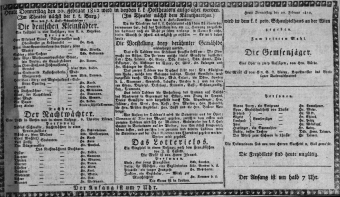 Theaterzettel (Oper und Burgtheater in Wien) 18120220 Seite: 1