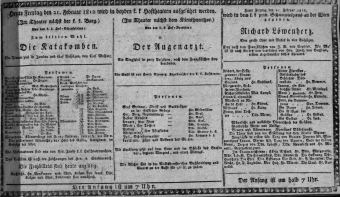 Theaterzettel (Oper und Burgtheater in Wien) 18120221 Seite: 1