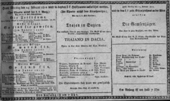 Theaterzettel (Oper und Burgtheater in Wien) 18120224 Seite: 1