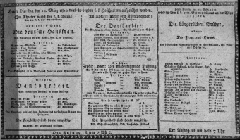 Theaterzettel (Oper und Burgtheater in Wien) 18120310 Seite: 1