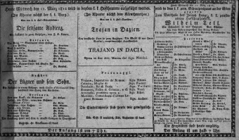 Theaterzettel (Oper und Burgtheater in Wien) 18120311 Seite: 1