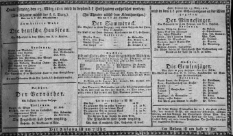 Theaterzettel (Oper und Burgtheater in Wien) 18120313 Seite: 1