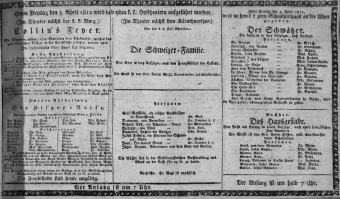 Theaterzettel (Oper und Burgtheater in Wien) 18120403 Seite: 1