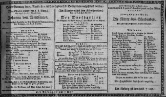 Theaterzettel (Oper und Burgtheater in Wien) 18120405 Seite: 1