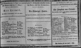Theaterzettel (Oper und Burgtheater in Wien) 18120416 Seite: 1