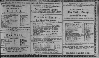 Theaterzettel (Oper und Burgtheater in Wien) 18120418 Seite: 1
