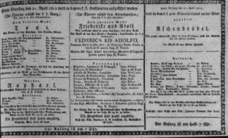Theaterzettel (Oper und Burgtheater in Wien) 18120421 Seite: 1