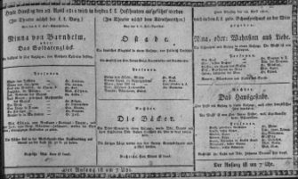 Theaterzettel (Oper und Burgtheater in Wien) 18120428 Seite: 1