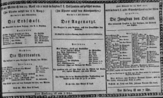 Theaterzettel (Oper und Burgtheater in Wien) 18120429 Seite: 1