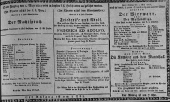 Theaterzettel (Oper und Burgtheater in Wien) 18120501 Seite: 1