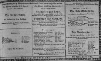 Theaterzettel (Oper und Burgtheater in Wien) 18120504 Seite: 1