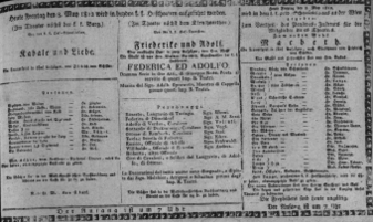Theaterzettel (Oper und Burgtheater in Wien) 18120508 Seite: 1