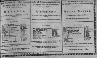 Theaterzettel (Oper und Burgtheater in Wien) 18120521 Seite: 1