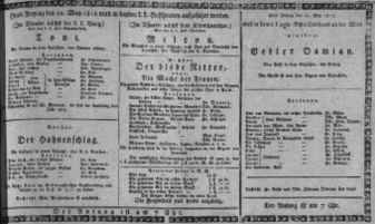 Theaterzettel (Oper und Burgtheater in Wien) 18120522 Seite: 1