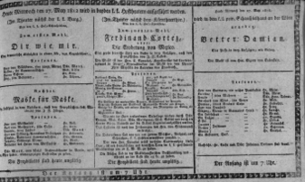 Theaterzettel (Oper und Burgtheater in Wien) 18120527 Seite: 1