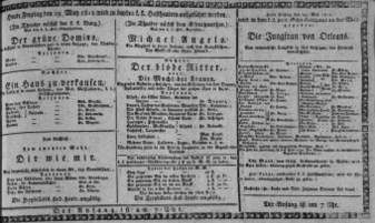 Theaterzettel (Oper und Burgtheater in Wien) 18120529 Seite: 1