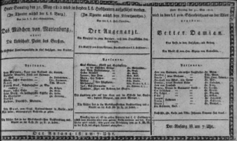 Theaterzettel (Oper und Burgtheater in Wien) 18120531 Seite: 1