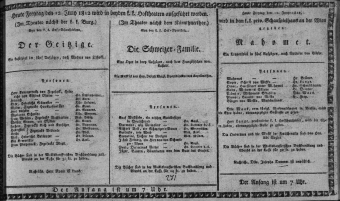 Theaterzettel (Oper und Burgtheater in Wien) 18120612 Seite: 1