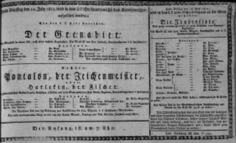 Theaterzettel (Oper und Burgtheater in Wien) 18120714 Seite: 1