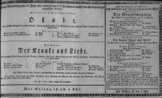 Theaterzettel (Oper und Burgtheater in Wien) 18120716 Seite: 1
