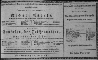 Theaterzettel (Oper und Burgtheater in Wien) 18120718 Seite: 1