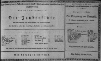 Theaterzettel (Oper und Burgtheater in Wien) 18120719 Seite: 1