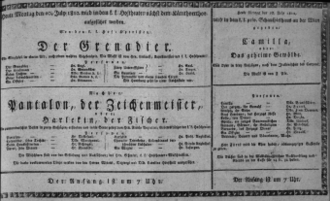 Theaterzettel (Oper und Burgtheater in Wien) 18120720 Seite: 1