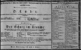 Theaterzettel (Oper und Burgtheater in Wien) 18120726 Seite: 1