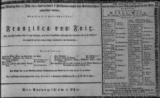 Theaterzettel (Oper und Burgtheater in Wien) 18120727 Seite: 1