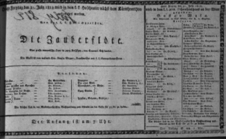 Theaterzettel (Oper und Burgtheater in Wien) 18120731 Seite: 1