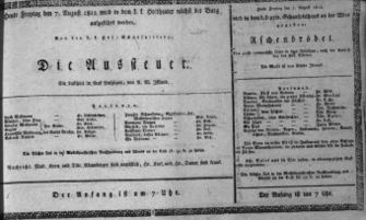 Theaterzettel (Oper und Burgtheater in Wien) 18120807 Seite: 1