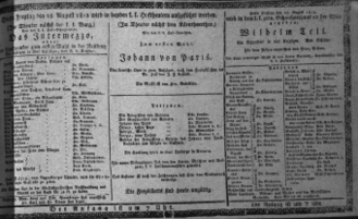 Theaterzettel (Oper und Burgtheater in Wien) 18120828 Seite: 1