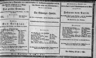 Theaterzettel (Oper und Burgtheater in Wien) 18120904 Seite: 1
