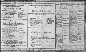 Theaterzettel (Oper und Burgtheater in Wien) 18120912 Seite: 1