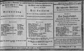 Theaterzettel (Oper und Burgtheater in Wien) 18120921 Seite: 1
