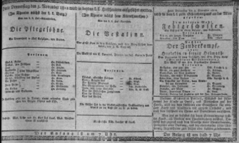 Theaterzettel (Oper und Burgtheater in Wien) 18121105 Seite: 1
