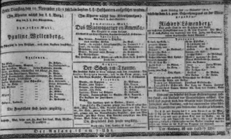 Theaterzettel (Oper und Burgtheater in Wien) 18121110 Seite: 1