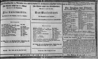Theaterzettel (Oper und Burgtheater in Wien) 18121114 Seite: 1