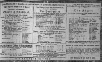 Theaterzettel (Oper und Burgtheater in Wien) 18121207 Seite: 1
