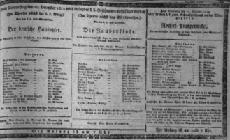 Theaterzettel (Oper und Burgtheater in Wien) 18121210 Seite: 1