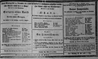 Theaterzettel (Oper und Burgtheater in Wien) 18121214 Seite: 1