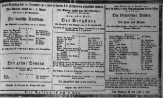 Theaterzettel (Oper und Burgtheater in Wien) 18121219 Seite: 1