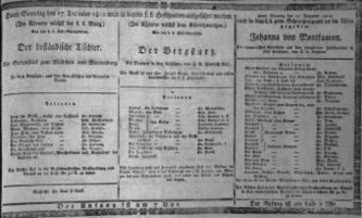 Theaterzettel (Oper und Burgtheater in Wien) 18121227 Seite: 1