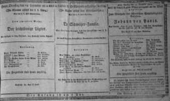 Theaterzettel (Oper und Burgtheater in Wien) 18121229 Seite: 1