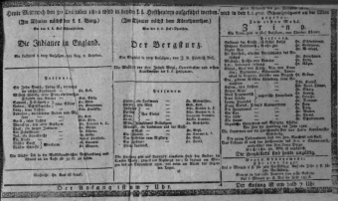 Theaterzettel (Oper und Burgtheater in Wien) 18121230 Seite: 1