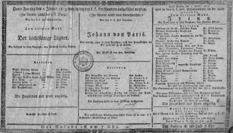 Theaterzettel (Oper und Burgtheater in Wien) 18130101 Seite: 1