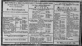 Theaterzettel (Oper und Burgtheater in Wien) 18130119 Seite: 1