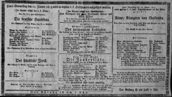 Theaterzettel (Oper und Burgtheater in Wien) 18130121 Seite: 1