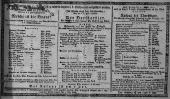 Theaterzettel (Oper und Burgtheater in Wien) 18130131 Seite: 1