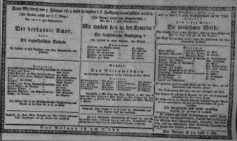 Theaterzettel (Oper und Burgtheater in Wien) 18130203 Seite: 1